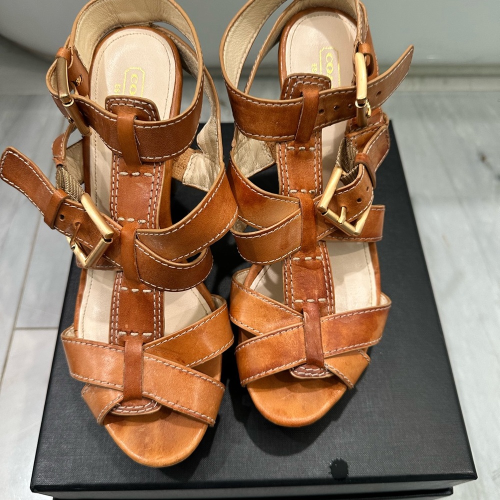 Brown Leather Strappy Sandals